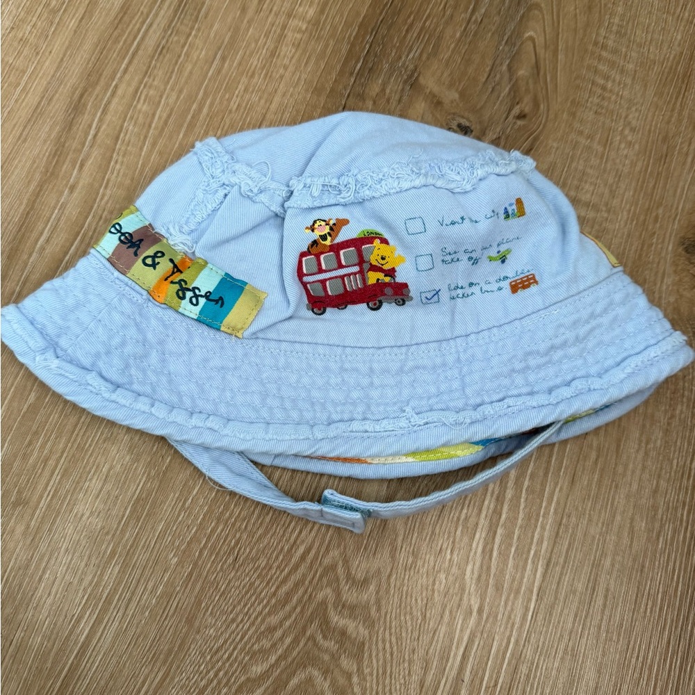 Vintage Disney Light Blue Kids Hat with Winnie the Pooh Design